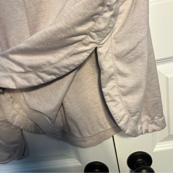 Athleta Uptempo Hoodie Pink Size Large Heathered Athleasure Pullover - Picture 8 of 10